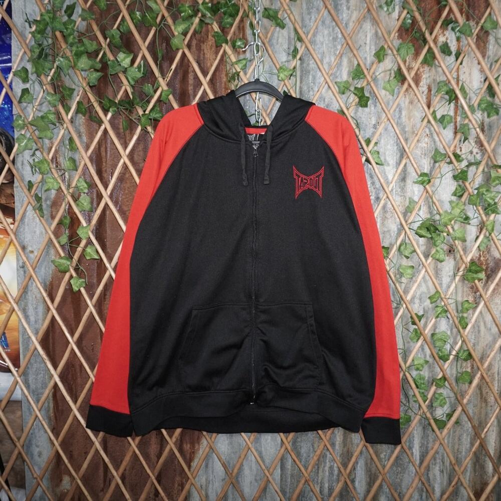 L - Vintage Y2K Tap Out Hoodies embroidered chest hit spell